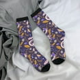 thumbnail image 5 of Fuzoiu Snake And Floral Print Athletic Crew Socks for Men & Women,Casual Crew Socks,Above Ankle Crew Socks for Business, Casual, 5 of 6