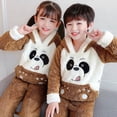 thumbnail image 3 of Conjunto de pijama de franela para niña grande, ropa de dormir de manga larga con estampado bonito, para otoño e invierno, regalo de Navidad, 3 of 4