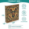 thumbnail image 3 of FORMRS 3 Ring Binder with Pockets 1.5" D-Rings Clip Board 200 Sheets Capacity, Retro Abstract Eagle, 3 of 8