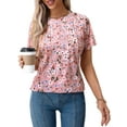 thumbnail image 3 of UVN Blouses for Women Summer Pleated Shirts Dressy Casual Short Sleeve Tunic Tops, 3 of 6