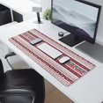 thumbnail image 2 of Long Mouse Pads for Desk,Red Christmas Folk Pattern Desk Mats on Top Of Desks, Desk Mouse Pad Extra Large with 3mm Non-Slip Base and Stitched Edge for Gaming,Office,Work,Home 31.5x11.8in, 2 of 5
