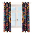 thumbnail image 4 of Mexico Flower Skulls Day Of The Dead (130) Blackout Window Curtains for Bedroom Living Room Kicthen High Shading 2 Panels, 4 of 6