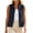 Dark Blue, variant on Fenkoxk Womens Waterproof Windbreaker Hiking Vest Lightweight Zipper Up Solid Color Casual Outdoor Travel Vest with Pockets
