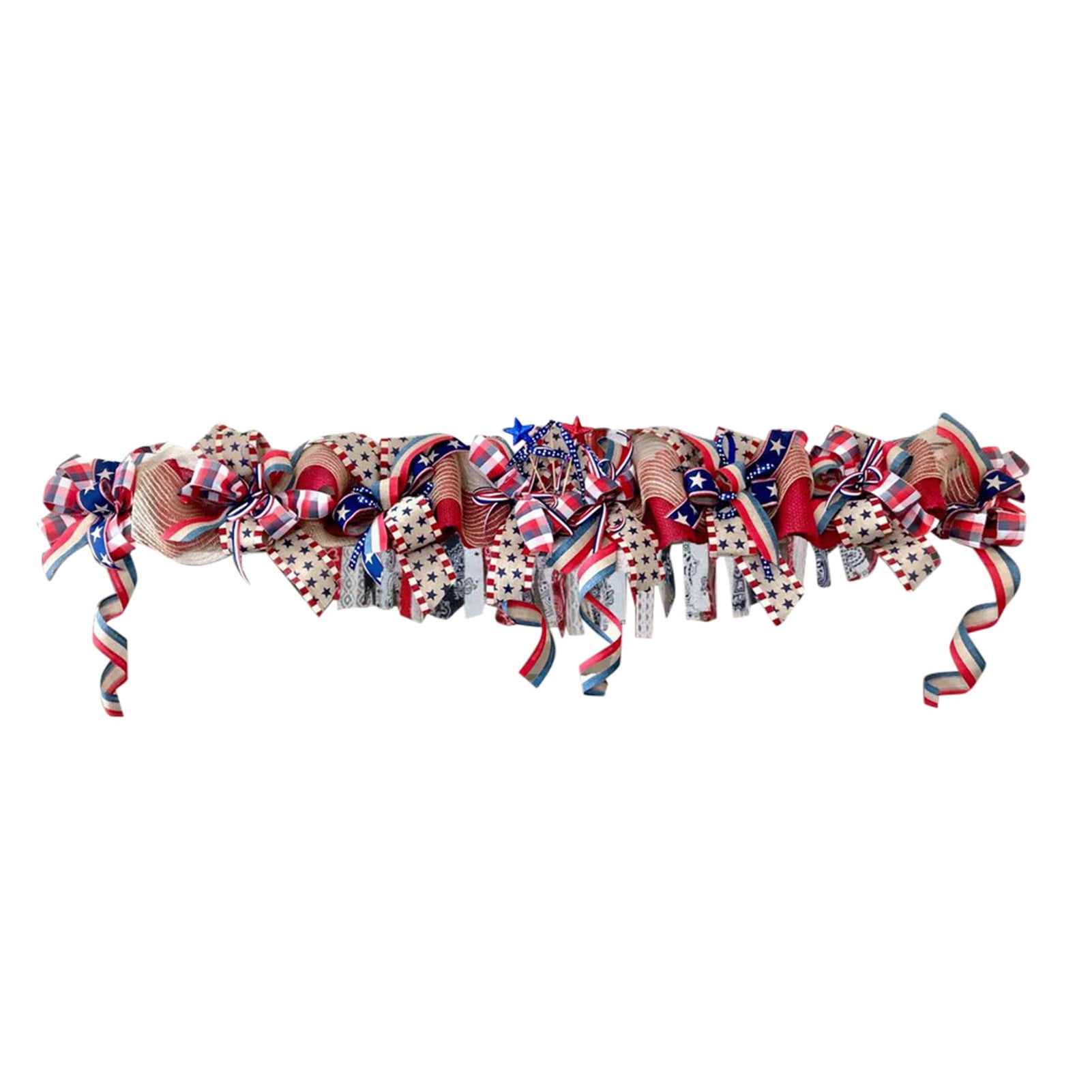4TH OF JULY GARLAND PATRIOTIC 9FT GARLAND 2 STYLES TO CHOOSE 