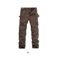 thumbnail image 4 of Qarigey Pantalón cargo Transpirable y cómodo Aplicación amplia Hecho con pantalones cargo para hombre de algodón Prendas para la parte inferior del cuerpo café 31, 4 of 6