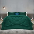 thumbnail image 2 of 3 Piece Luxury U Shape Pattern Comforter By D.N.G. BEDDINGS Set Premium Super Soft, 1000 Thread Count 100% Egyptian Cotton King/California King Size Teal Green Color, 2 of 9