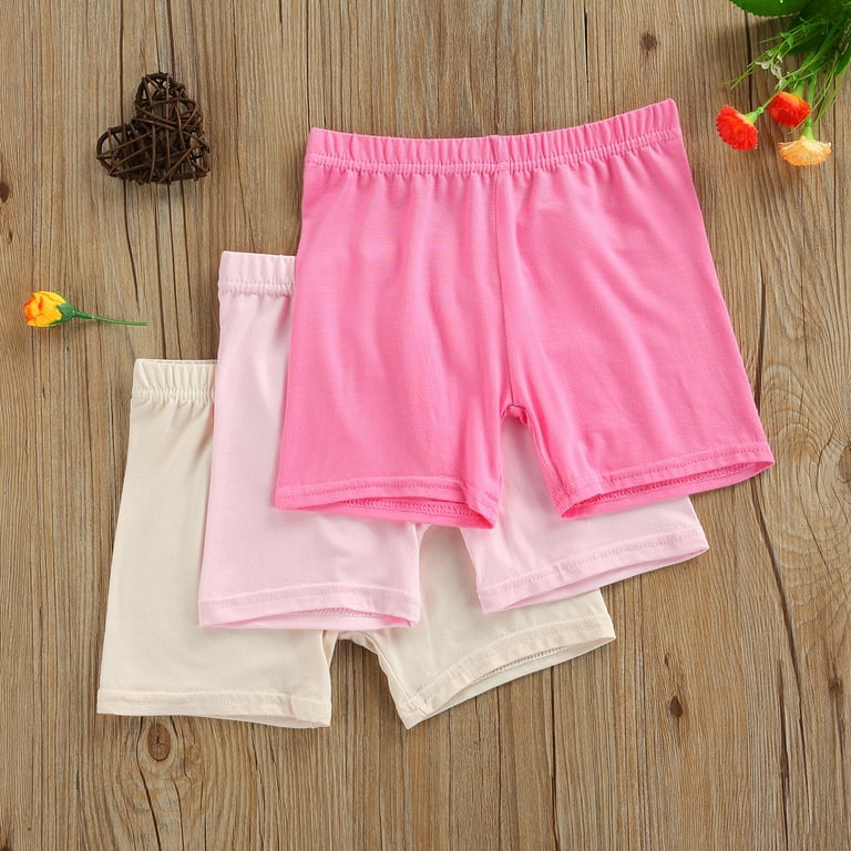3 Pack Kids Girls Safety Shorts Leggings Soft Cotton Summer Safety