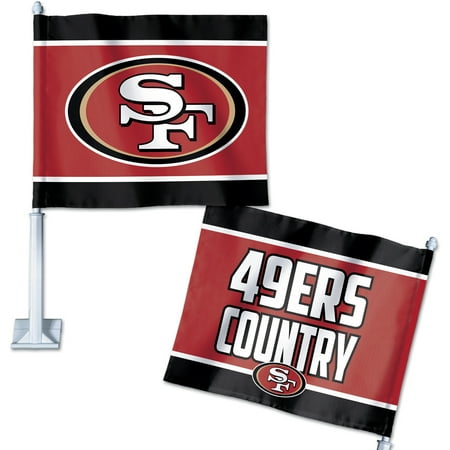 San Francisco 49ers WinCraft Double-Sided Slogan Car Flag - No