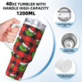 thumbnail image 4 of Regalos personalizados Grin-Ch para vasos de 40 oz con asa y pajita - Taza de café de viaje de acero inoxidable con tapa - Regalos ideales para mujeres, niñas y niños en cumpleaños y Navidad, 4 of 8