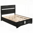 thumbnail image 5 of Full Size Engineered Wood Storage Bed with Crystal Accents and Black Finish for Bedroom, 5 of 14
