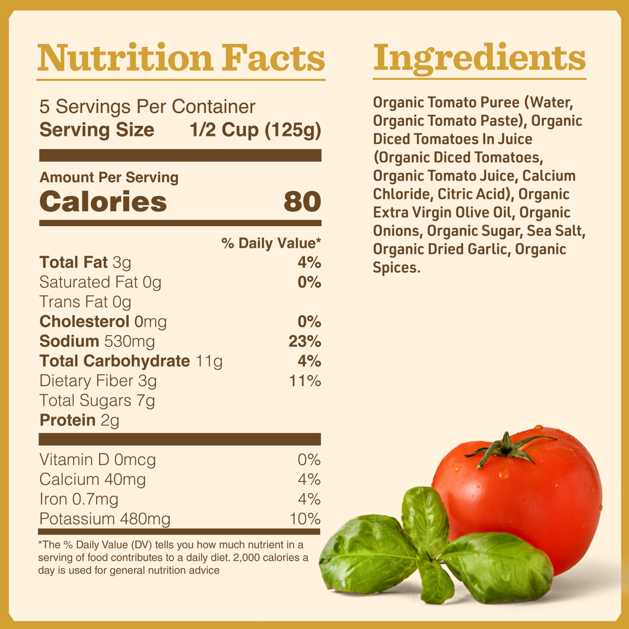 (6 pack) Bertolli Organic Olive Oil, Basil, and Garlic Pasta Sauce, 24 oz