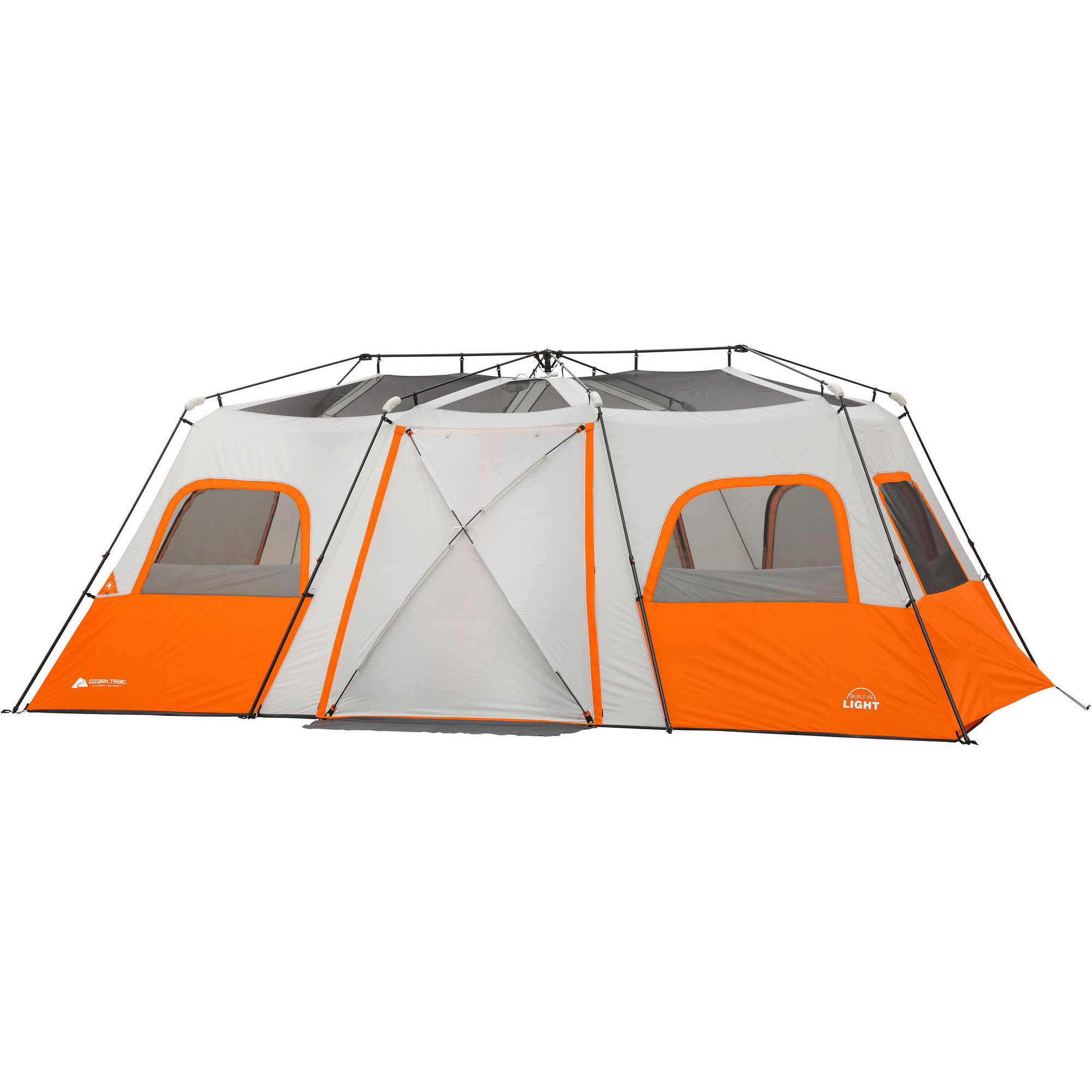 Ozark Trail 12 Person Instant Cabin Tent with Integrated LED Lights, 3 Rooms, 47.87 lbs - image 3 of 17
