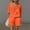 Orange, variant on mihongmao Vacation Outfits Neon Cruise Sets 2PC Fashion Woman Round Neck Sleeveless Blouse Loose Pockets Pants Sets Pink 3X