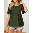 thumbnail image 3 of Casual Maternity Tops for Women Short Sleeve Maternity Clothes Pregnancy Shirts, 3 of 7