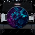 thumbnail image 1 of Dark Abstract Flower Polyester Universal Spare Wheel Tire Cover Custom Tire-Covers for Trailer RV SUV Truck Camper, 1 of 5
