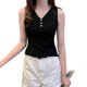 thumbnail image 1 of Women's Button Down Tank Tops Loose Casual Sleeveless Shirts Blouses for Daily Shopping Outfit, 1 of 4