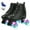 Black + Flashing wheel, variant on EONROACOO Womens Girls Roller Skates, Light up Wheels Skates for Adult,Green(Women 8/Men 6.5)