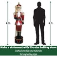 thumbnail image 2 of Fraser Hill Farm 72" LED Jeweled Nutcracker - Red, 2 of 4