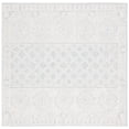 thumbnail image 3 of Safavieh Abstract Dusko Trellis Wool Area Rug, Blue/Ivory, 6' x 6' Square, 3 of 12
