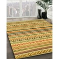 thumbnail image 2 of Ahgly Company Indoor Square Abstract Saffron Yellow Abstract Area Rugs, 3' Square, 2 of 6