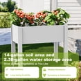 thumbnail image 3 of Raised Garden Bed with Wheels Outdoor - Resin Planter Box with Lockable Swivel Casters for Flowers, Vegetables, Herbs on Patio, Balcony, Backyard (Ashen Gray), 3 of 7