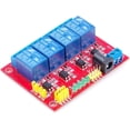 thumbnail image 1 of DC 12V 4-Channel Relay Module Optocoupler Isolation High-Low Level Trigger Optional for SCM Expansion Board TTL PLC Control (DC 12V), 1 of 8
