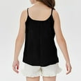 thumbnail image 5 of Girls Linen Camisole Tank Tops Summer Loose Cami Sleeveless Shirts Casual Spaghetti Undershirts for Gymnastics Dancewear, 5 of 5
