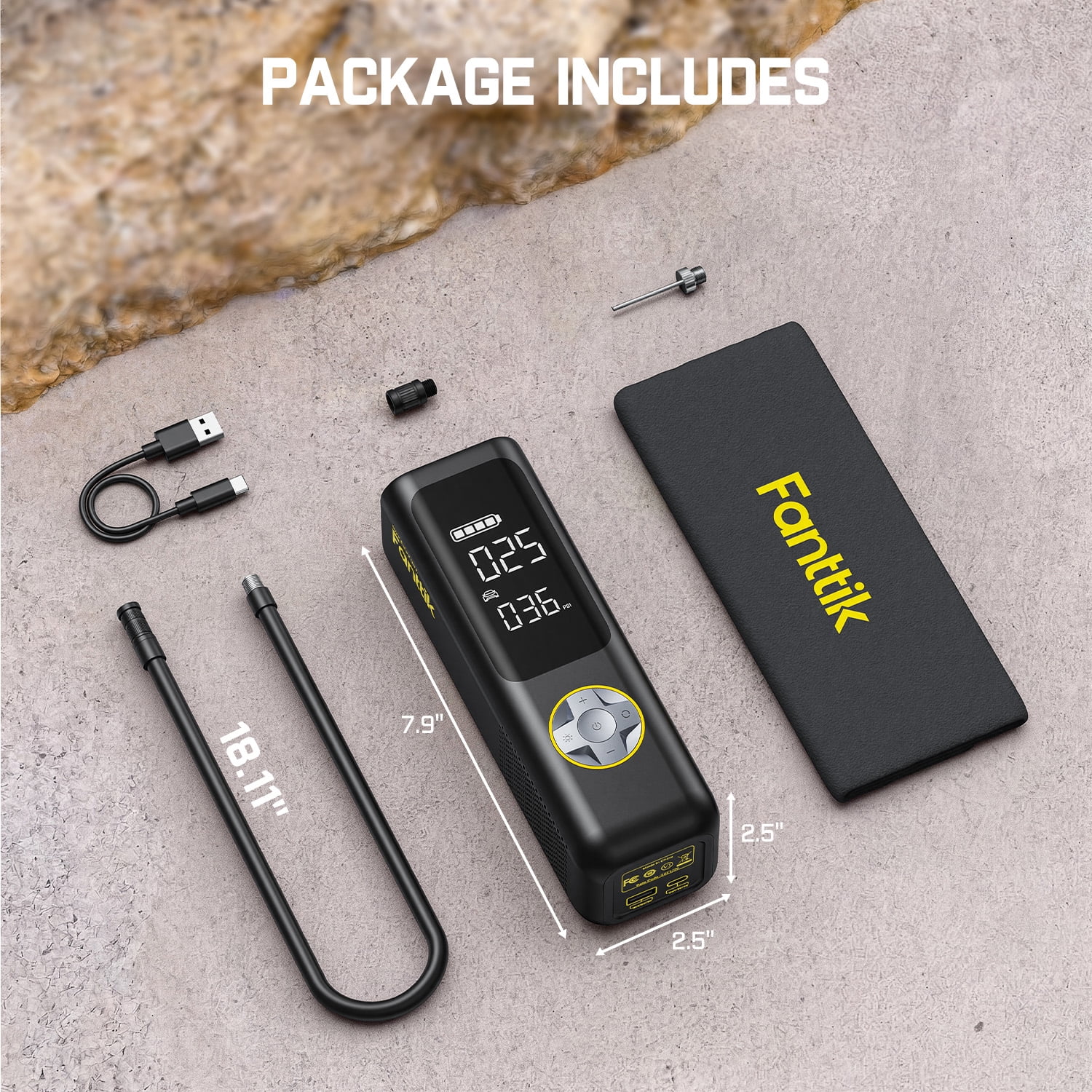 Fanttik X8 APEX Powerful Portable Air Pump & Tire Inflator with Power Bank