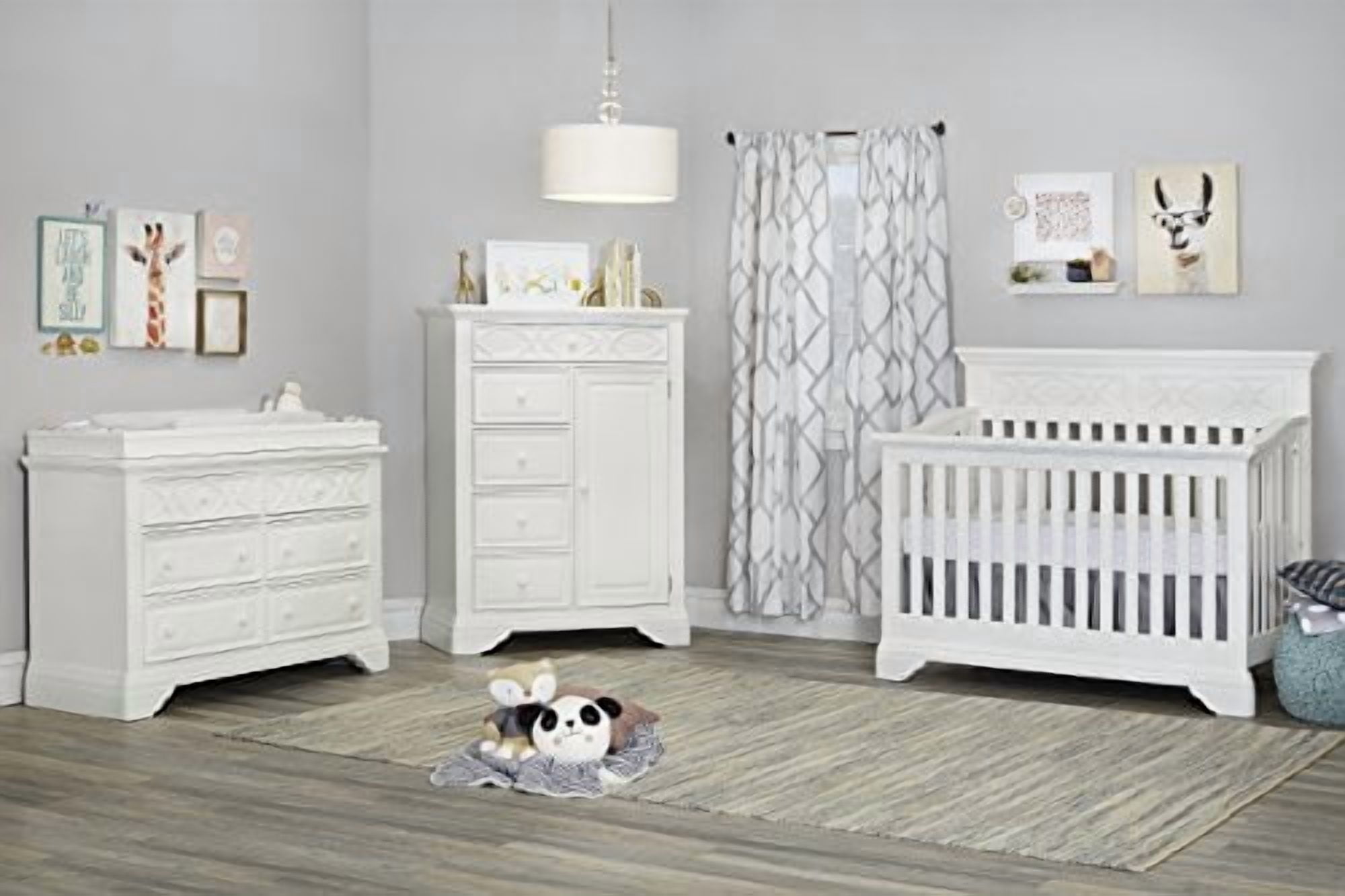 Suite Bebe Haven Hill 4-in-1 Convertible Crib White Lace