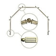 thumbnail image 2 of Mabel 13/16" 5-Sided Bay Window Curtain Rod - Antique Brass, 2 of 3