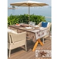 thumbnail image 5 of Outdoor Tablecloths with Umbrella Hole & Zipper, Vintage Texas Star Wooden 54x80 Inch Tablecloth Rectangle, Farmhouse Berry Country Waterproof Table Cloth, Patio/Pool/Picnic Table Covers, 5 of 8