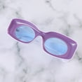 thumbnail image 1 of SHOWERORO Retro Round Lens Sunglasses Purple Frame Blue Lens Uv Protection For Men And Women 1Pack, 1 of 8