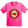 thumbnail image 3 of Inktastic Maltese Cross Firefighter Youth T-Shirt, 3 of 5