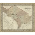 thumbnail image 3 of Mitchell 14x12 Black Modern Framed Museum Art Print Titled - Plan of Washington, D.C., 3 of 5