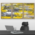 thumbnail image 2 of wall26 Framed Canvas Print Wall Art Set Gray &amp; Yellow Grunge Brushstrokes Abstract Shapes Illustrations Modern Art Chic Colorful Multicolor Ultra for Living Room, Bedroom, Office - 24"x36&qu, 2 of 5