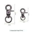 thumbnail image 3 of Zinc Alloy Swivel Lobster Claw Clasps Swivel Snap Hook Gunmetal 31x19x6.5mm Hole: 9x5mm 1Box, 3 of 7