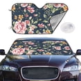 thumbnail image 2 of Balery Vintage Floral Windshield Sun Shade, Car Front Window Sunshade Cover ,Automotive Interior Portected Blocks Uv Rays For Car Pickup Truck Suv Accessories- Small, 2 of 7