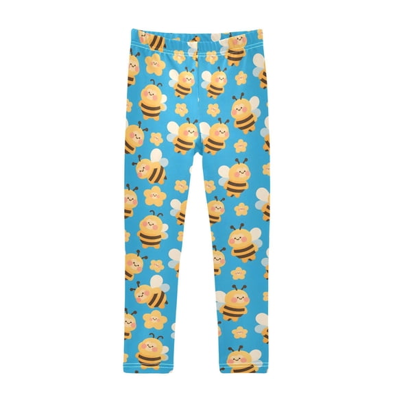 joogoo Girls' Leggings Bees Cute Yoga Pants 6T