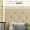 thumbnail image 3 of Sha Cerlin Beige Queen Fabric Platform Bed Frame with 4 Storage Drawers & Adjustable Headboard, Adult, 3 of 7