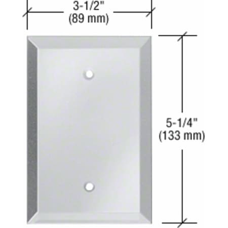 - CRL Clear Blank with Screw Holes Glass Mirror Plate