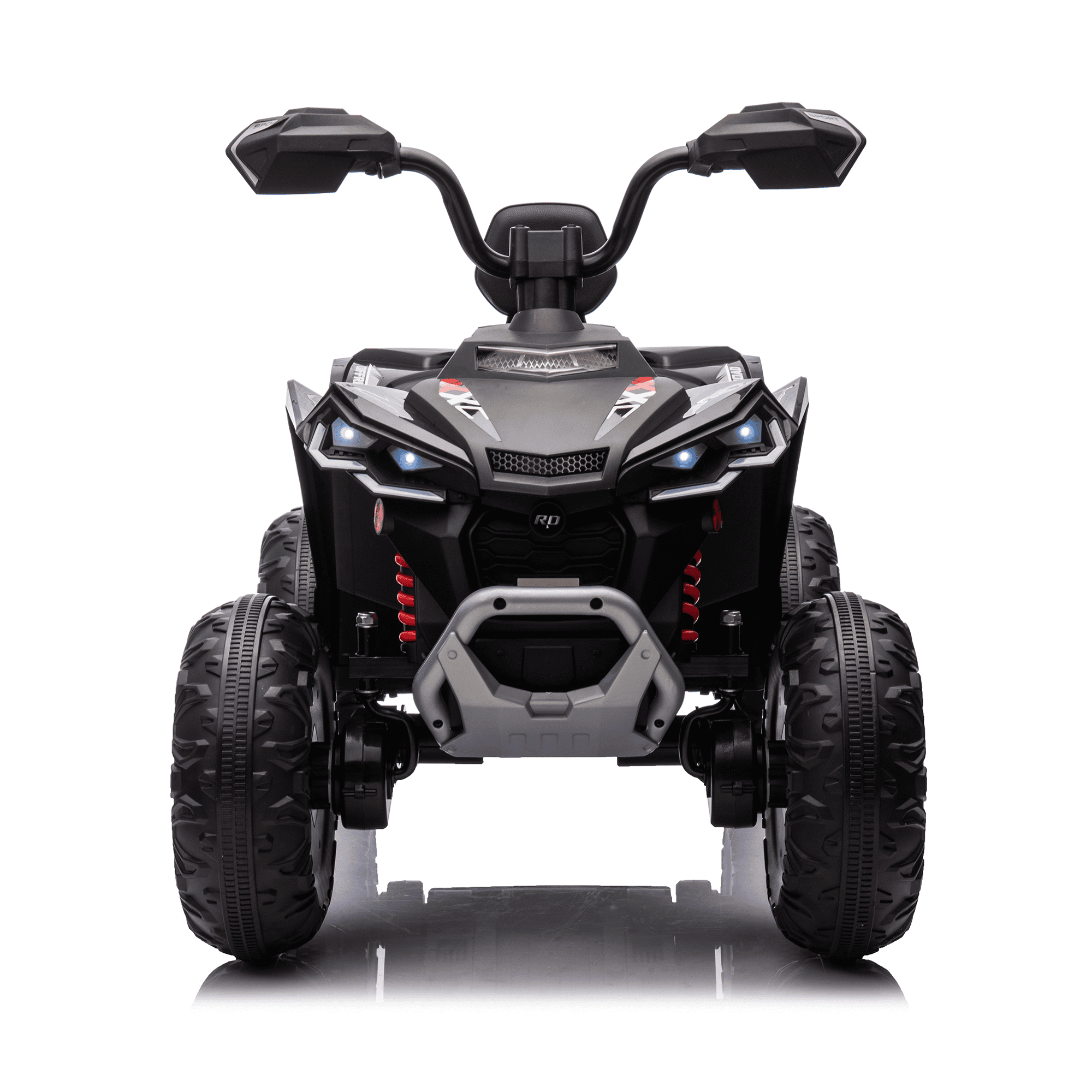 Jorfly 24V Ride on Truck ATV Car，Power Car Wheel 2-Seater Power Car Wheels Kids ATV – 800W 4WD Power with Remote Control & Extended Range Battery (Black)