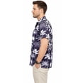 thumbnail image 3 of HAPPY BAY Men's Hawaiian Shirts Short Sleeve Button Down Shirt Mens Tropical Shirts Casual Vacation Summer Party Caribbean Shirts for Men Funny 4XL Undyed Forest, Blue, 3 of 7