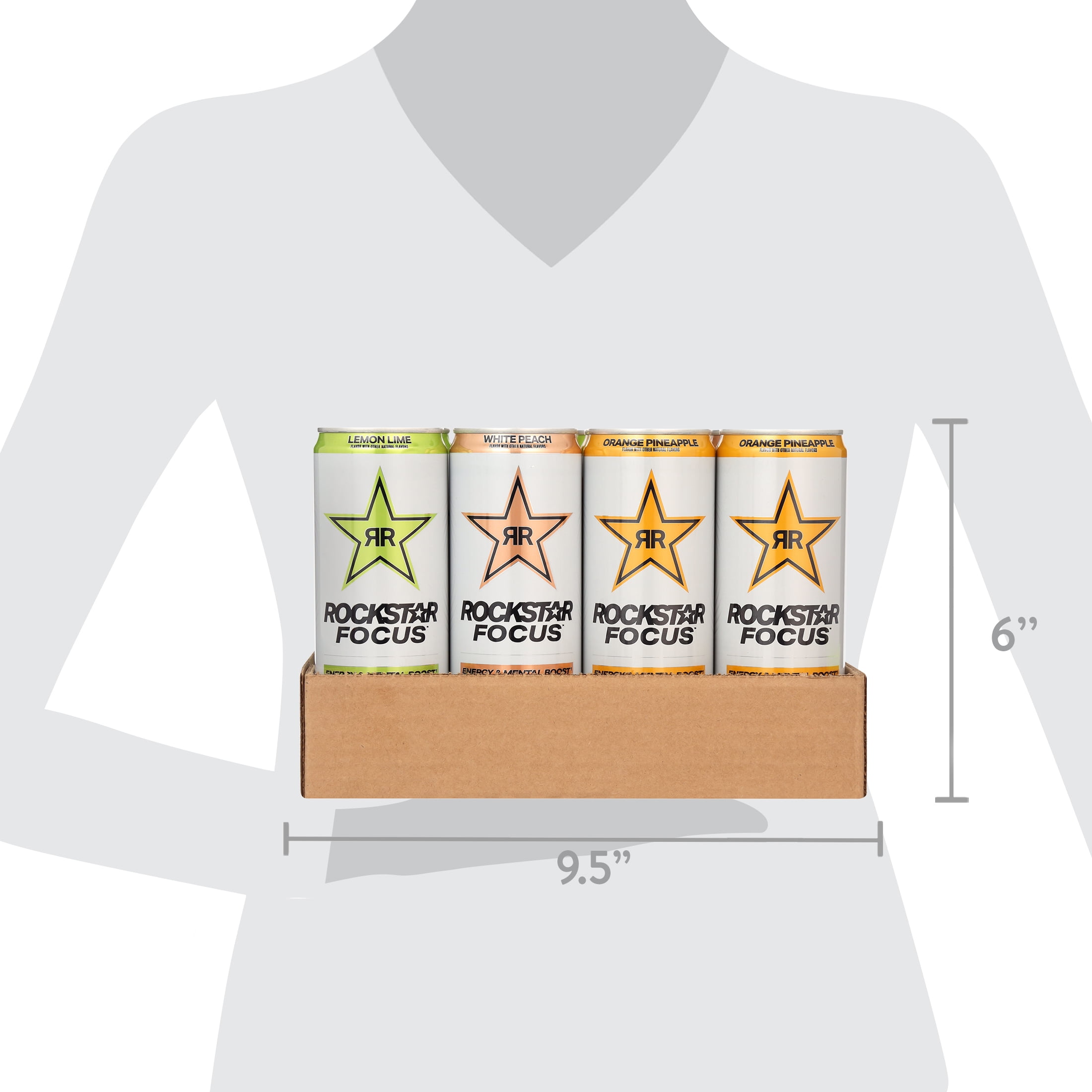 Rockstar Focus Zero Sugar Energy Drink, 3 Flavor Variety Pack, Lion’s Mane, Energy & Mental Boost, 12 oz 12 Pack Cans