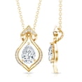 thumbnail image 3 of Rosec Jewels Lab Created Diamond Art Deco Pendant Necklace - Ready to Gift for Anniversary, 18K Yellow Gold, 3 of 6