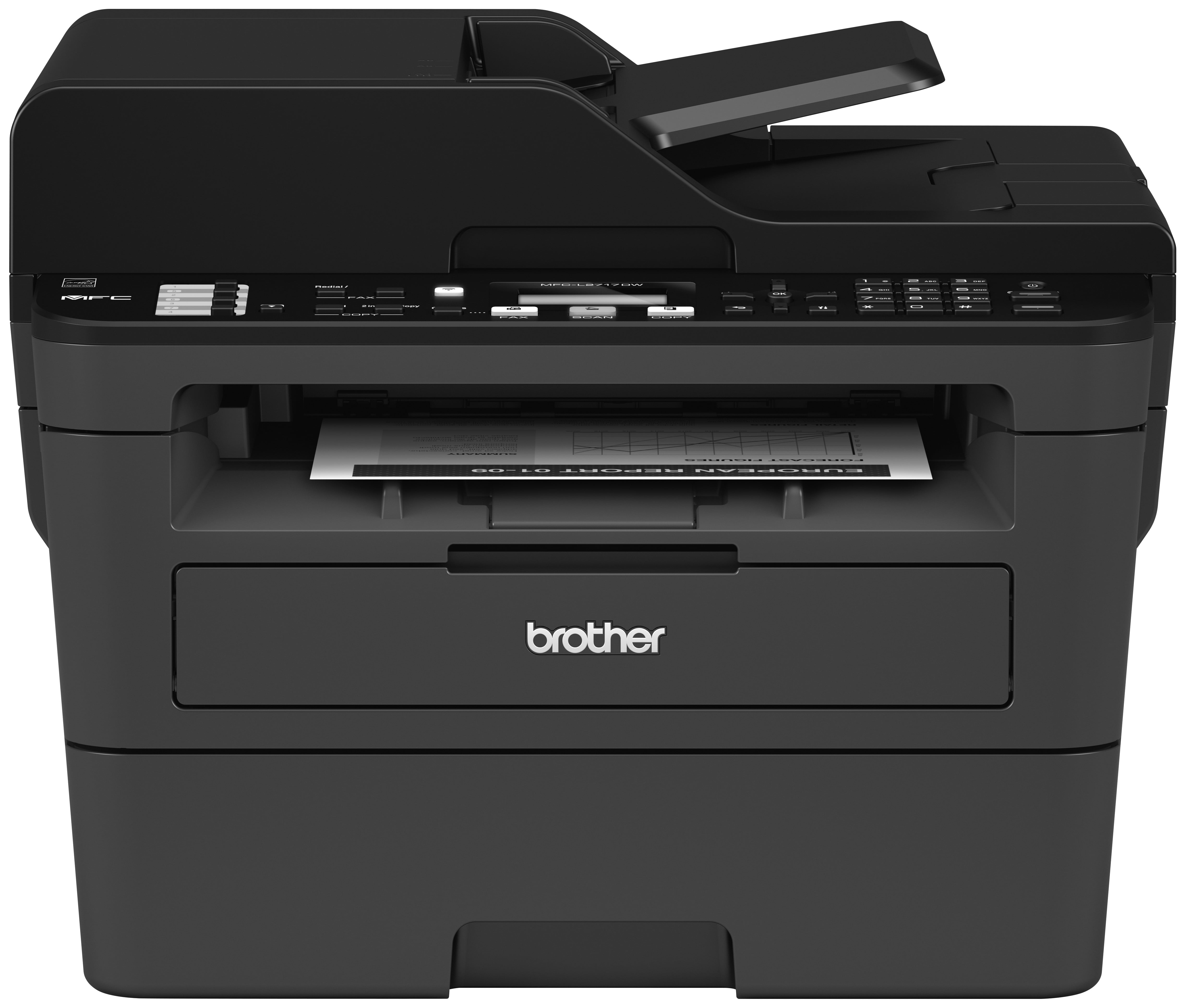 Brother MFC-L2717DW Wireless Network Monochrome Laser All-in-One Printer/Copier/Fax/Scanner with Duplex