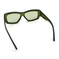 thumbnail image 6 of Womens Oversized Thick Plastic Sport 90s Fashion Rectangle Sunglasses All Green, 6 of 6