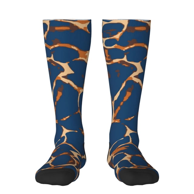 Balery Giraffe Skin Calcetines novedosos Calcetines deportivos Calcetines hasta la rodilla Calcetines de algodón Calcetines originales y geniales