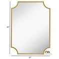 thumbnail image 2 of Hamilton Hills Gold Framed Mirror - Wall-Mounted Scalloped Mirror 30 X 40, 2 of 6