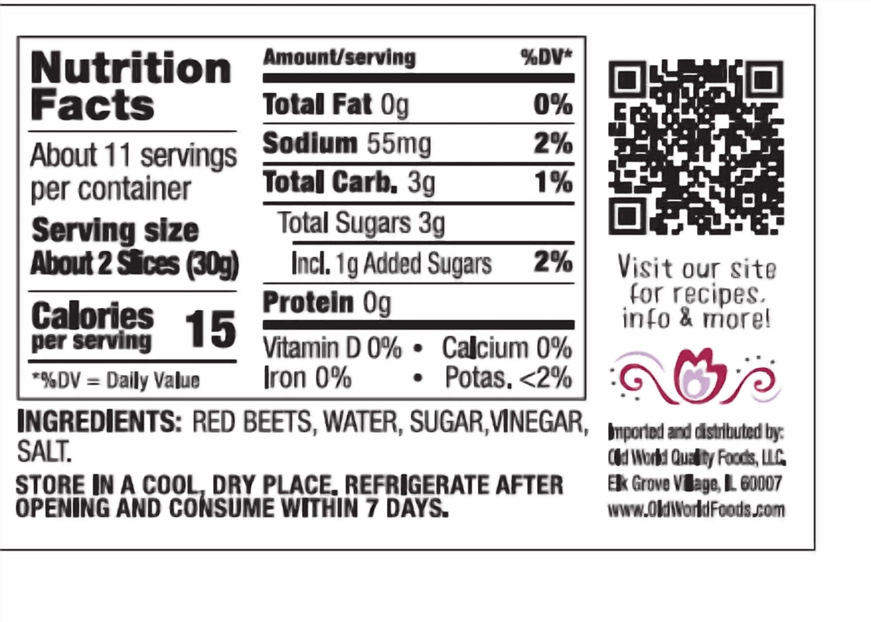 (4 pack) Old World Sliced Baby Beets 18oz