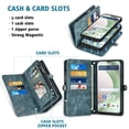 thumbnail image 2 of Asuwish Phone Case for Tracfone BLU View 5 B160V Zipper Wallet Detachable Cell Cover with Tempered Glass Screen Protector Crossbody Strap Flip Card Holder Trac Fone BLUE View5 160V 2024 Women Blue, 2 of 7